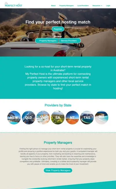 Willis Digital Website Build - My Perfect Host Sample